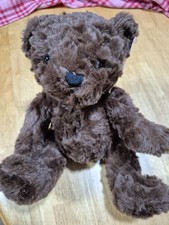 Teddy Bear 14 in. Plush Stuffed Dark Brown Bear, Soft Toy, Gift, Kids/Adults NWT