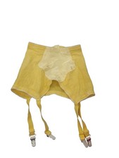 Vintage Leading Lady Yellow Garter Belt Size S