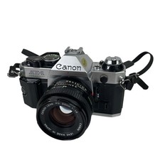 Canon AE-1 Program 35mm SLR Film Camera with 50mm Lens Kit, Tested and Working