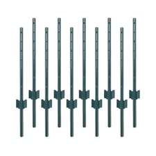 10pcs Garden Fence Stakes With U-Channel & Metal Corner Anchors for Easy Install