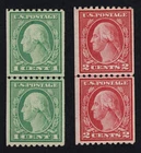CKStamps: US Stamps Collection Scott#486 488 Mint H OG Line Pair