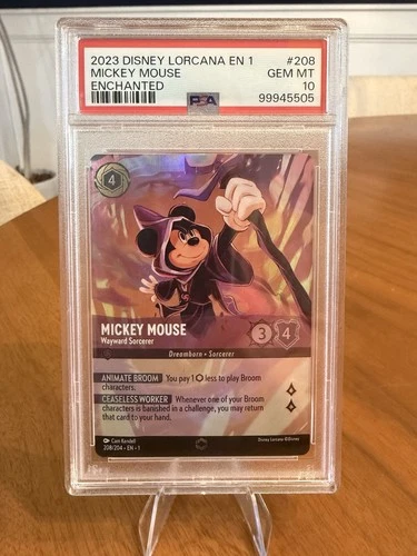 Disney Lorcana The First Chapter Mickey Mouse Wayward Sorcerer PSA 10 🔥