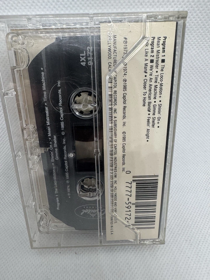 The Best Of Grand Funk 1985 Cassette Tape Capitol Records Foto 2 de 4