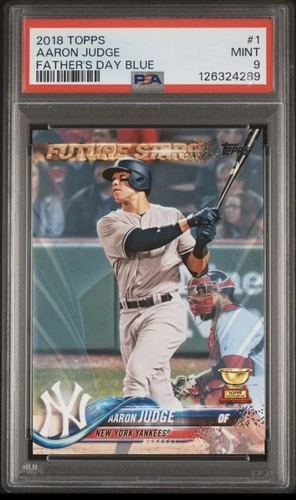 2018 Topps Aaron Judge Father's Day Blue /50 PSA 9