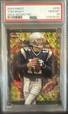 2024 Topps Finest - Rare Tom Brady #230 Gold Geometric Refractor /20 PSA 10