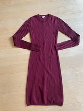 Wilfred Aritzia sweater dress sz Xsmall burgundry long sleeve