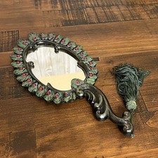 Hobby Lobby - Plastic/Resin Peacock Feathers Vanity Table Mirror w/ Red Jewels