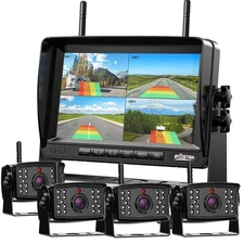 1080P Wireless RV Backup Camera System 7" DVR Monitor for Truck Trailer Camper