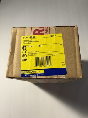NIB - Square D - EDB34030 - Molded Case Circuit Breaker - 30A, 3-Phases, 480V
