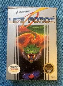 Life Force NES Nintendo CIB Complete Original Konami 1988 Shooter Tested Clean