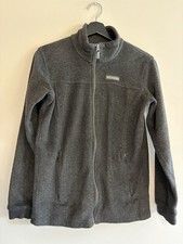 Columbia Youth Fleece Light Jacket Gray Full Zip Up Size Large 14-16