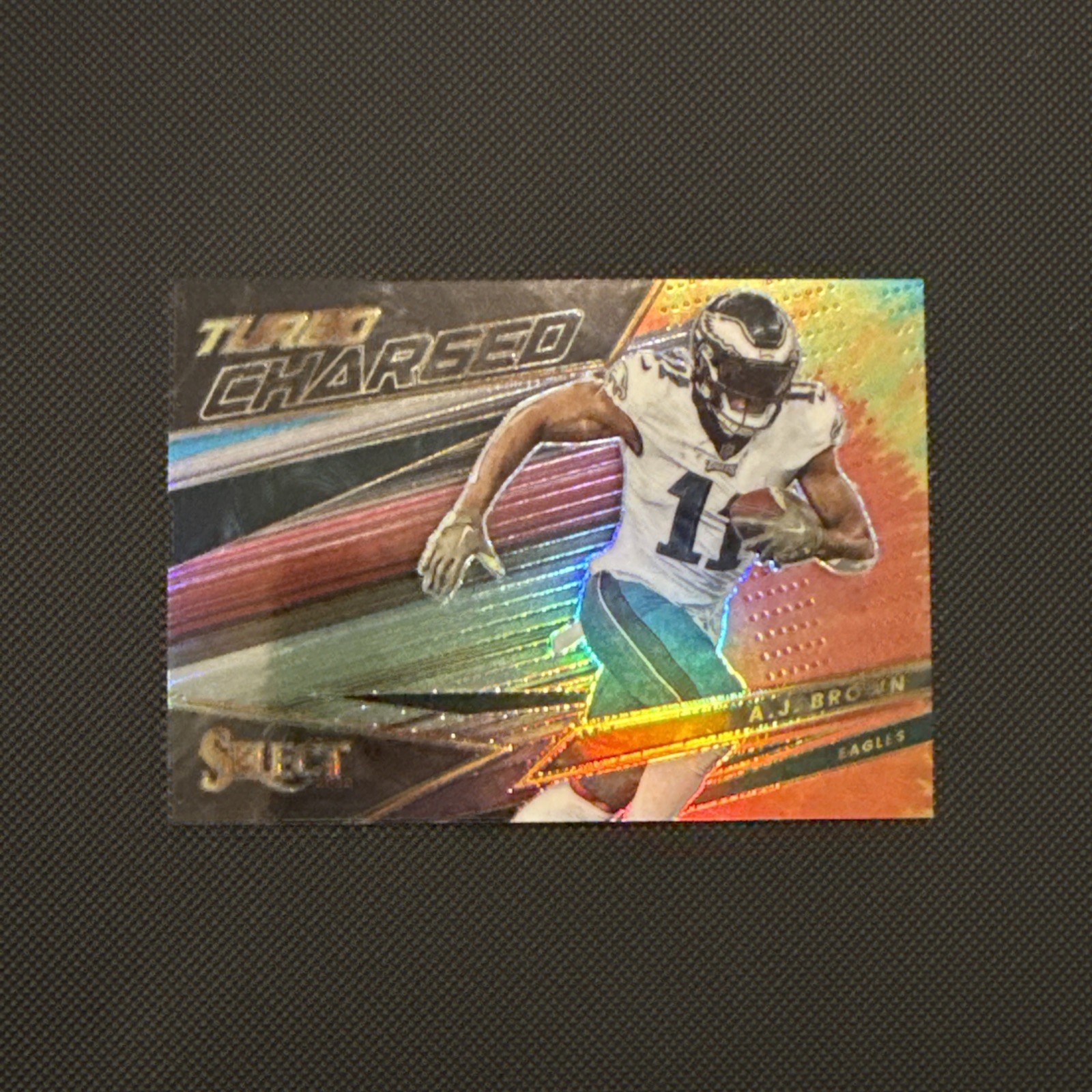 2022 Select A.J. Brown Turbocharged Tie Dye Prizm #18/25 Eagles