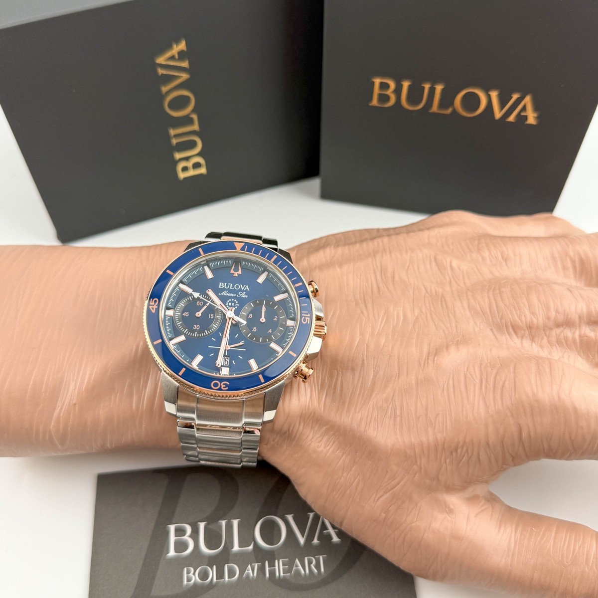 Bulova 98B301 Men's Chronograph Marine Star Two-Tone Steel