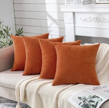 Decorative Square Throw Pillow Covers 18"x18" Inch Set of 4, Super Soft Cheni...