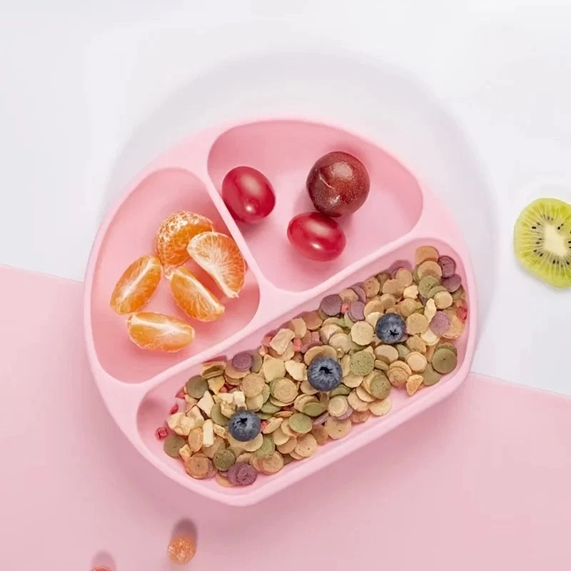 Baby Saugplatte aus Silikon mit Saugnapf spülmaschinen- und mikrowellengeeignet - Bild 4 von 4