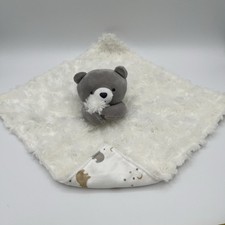 Carters Just One You Gray Bear Star Moon White Swirl Security Blanket Lovey