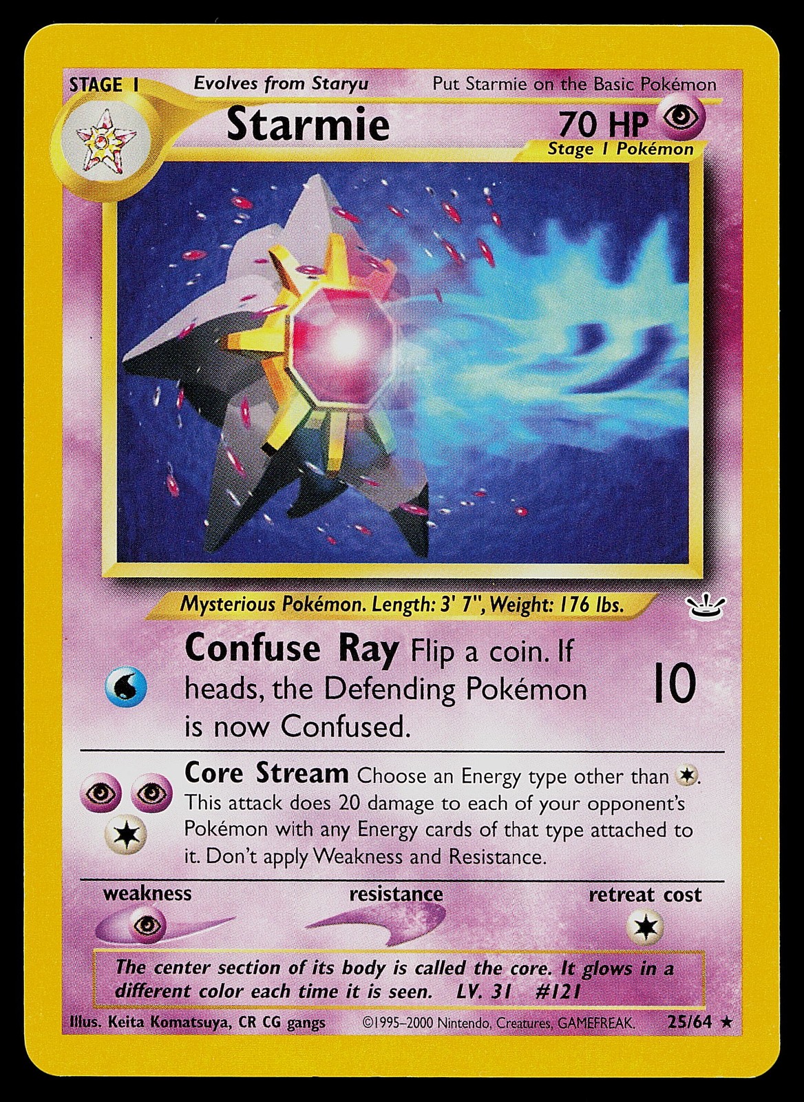 Pokemon Card - Starmie Neo Revelation 25/64 Rare
