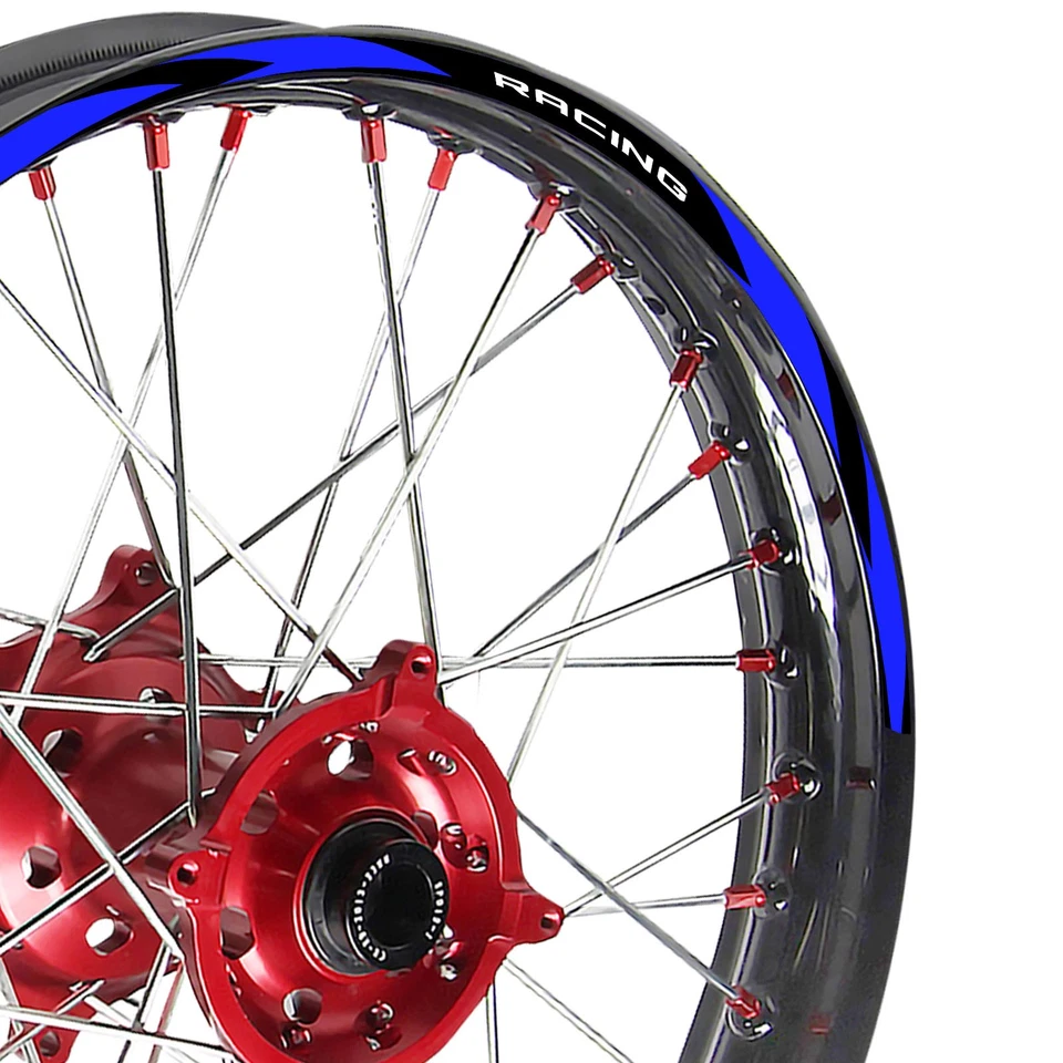 Azul 21 pulgadas. Calcomanía adhesiva de llanta de 18" para moto de cross R01 para Suzuki DR200S 19 20 21 22 23 Foto 2 de 4