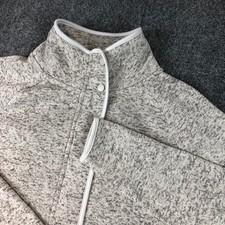 Champion Heathered Gray Fleece Mock Neck Full Zip Jacket Women's Size M