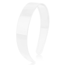White Headbands for Women Girls 1 Inch Wide Plastic Headbands with Teeth Plai...