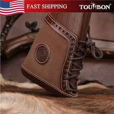 TOURBON Canvas Leather Recoil Pad Rifle Shotgun Buttstock Sheath Slip on Cover