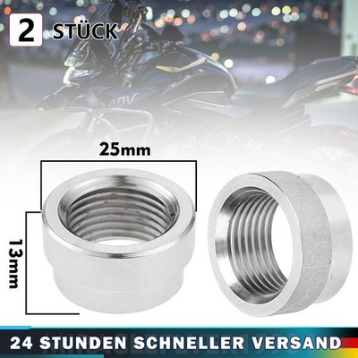 2 Stück Universal Auto Modifikation M18x1,5 Mutter O2 Lambda Sauerstoff Sensor