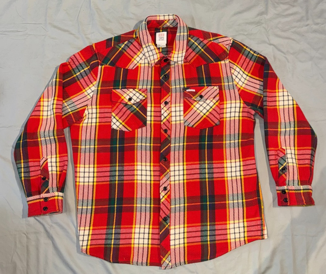 Tapo Designs Blanket Shirt Red Plaid XXL 109 (OuterKnown Blanket Shirt Like)