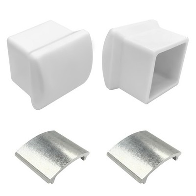Showingo AC36-2 Ladder Stabilizer Rubber End Caps with Metal Insert, White 