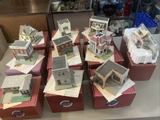 Lot Set Of Hallmark vintage Hometown America village buildings Don Palmiter