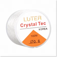 328ft Clear Bead Cord Crystal Elastic Stretchy Bracelet String - High-Quality 0.