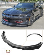 Glossy Black Front Lip For 16-18 Camaro Lt Ls Rs Abs Plastic Zl1 Style Splitter Glossy Black Front Lip For 16-18 Camaro Lt Ls Rs Abs Plastic Zl1 Style Splitter