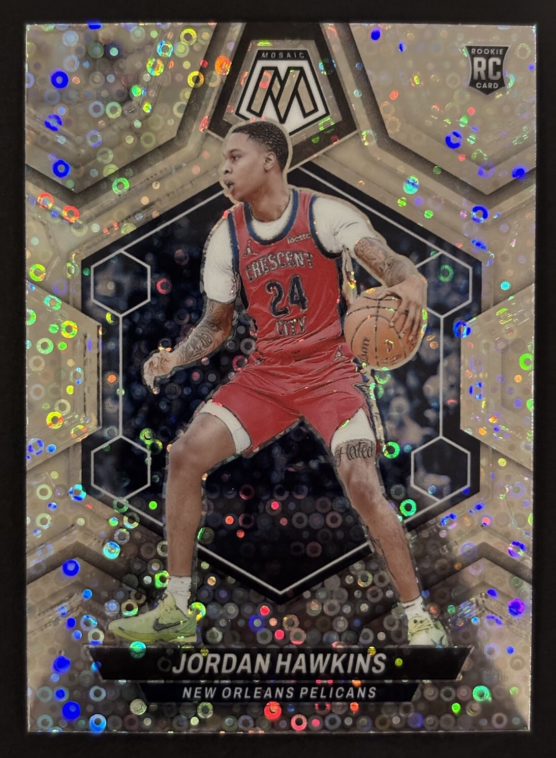 Jordan Hawkins 2023-24 Panini Mosaic Fast Break Disco Prizm RC #243