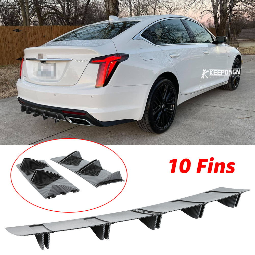 Cadillac Rear Bumper Splitter Carbon Fiber Style Rear Bumper Splitter ...