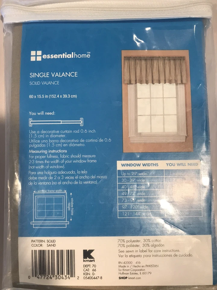 Marrón ÚNICA CENEFA 60 x 15,5 pulgadas Color ARENA BEIGE MARRÓN CLARO NUEVO EN PAQUETE Foto 2 de 3