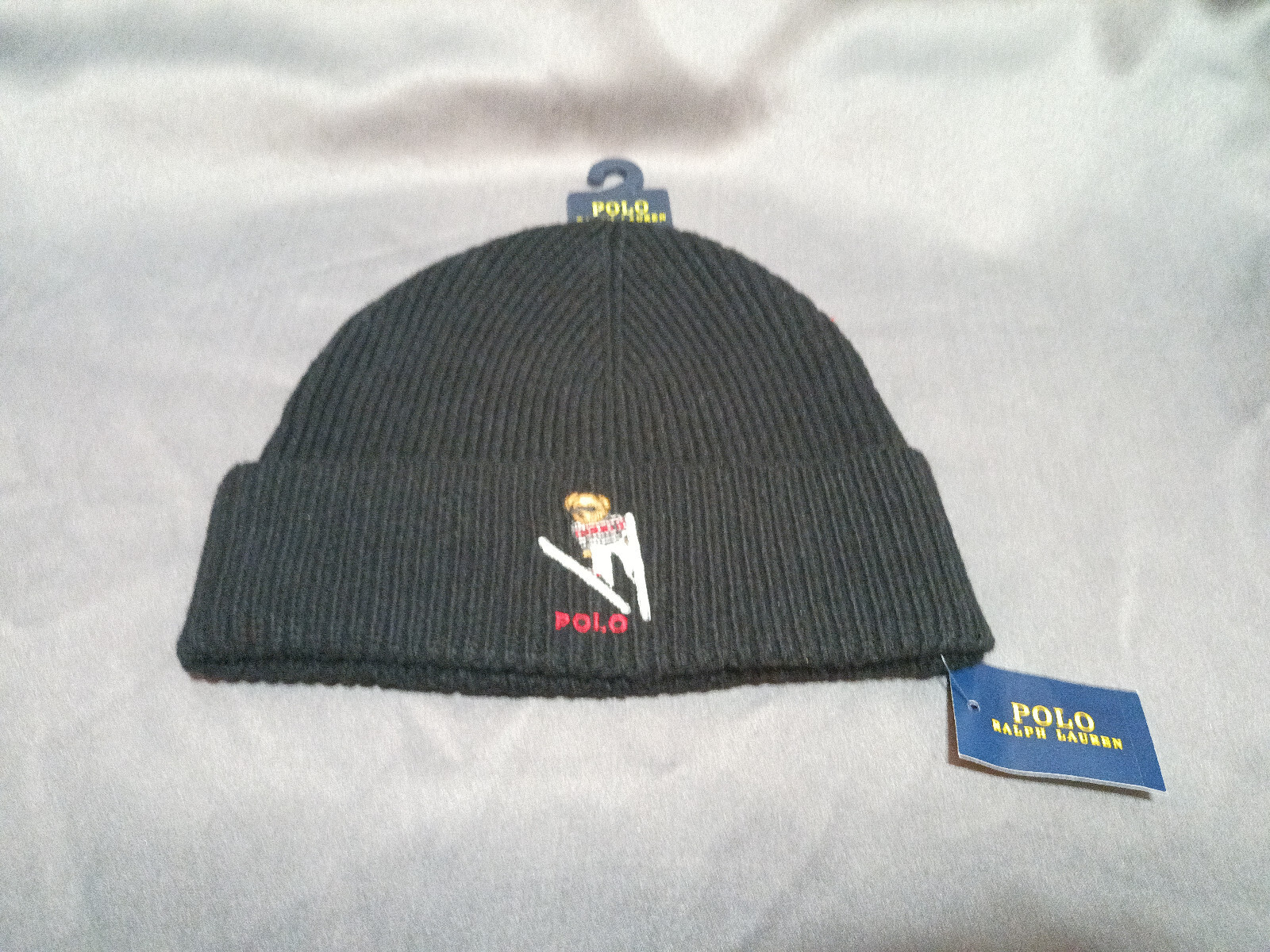 NEW Polo Ralph Lauren - Ski Bear Wool Blend Beanie - Black (COOL PPL ONLY)