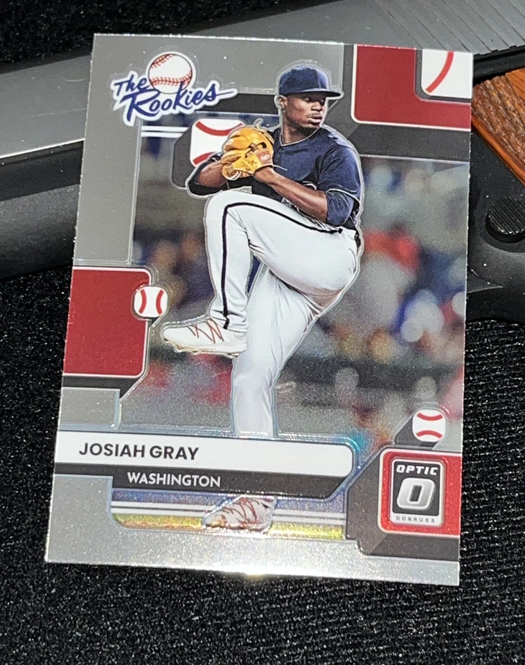 2022 Panini Donruss Optic The Rookies Holo Prizm Josiah Gray #TR-4 Rookie RC - Image 2 of 4
