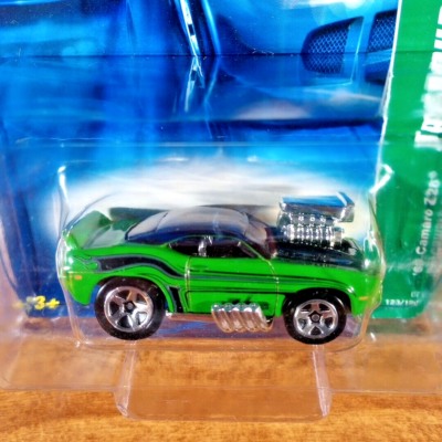 Hot Wheels Treasure Hunts Tooned '69 Camaro Z28 Green 5 Spoke