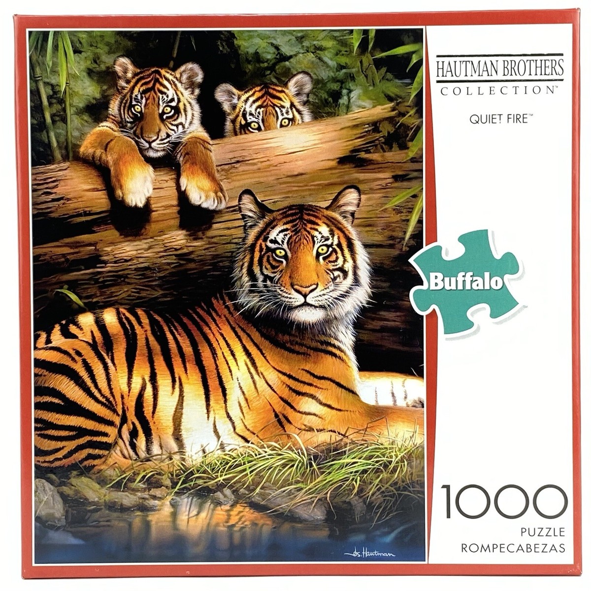 VICTORY Jigsaw Puzzle: 500 Piece Wooden Tiger Puzzle, 20.6x15.1 Inches, Premium Basswood