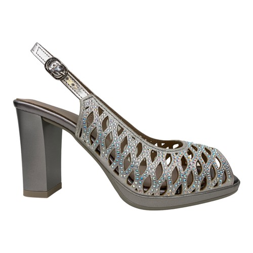SCARPE DECOLTE SANDALI DONNA CINZIA SOFT MM24603 T ARGENTO ORIGINALE PE 2023 - Picture 2 of 6