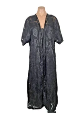 Vintage Peignoir Set Secret Treasures M/L Long Nightgown Robe Honeymoon Bridal