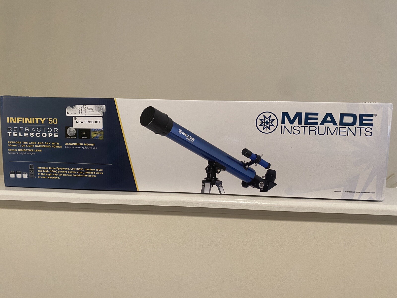 Meade Instruments Infinity 50mm Refractor Telescope. New, Open Box eBay