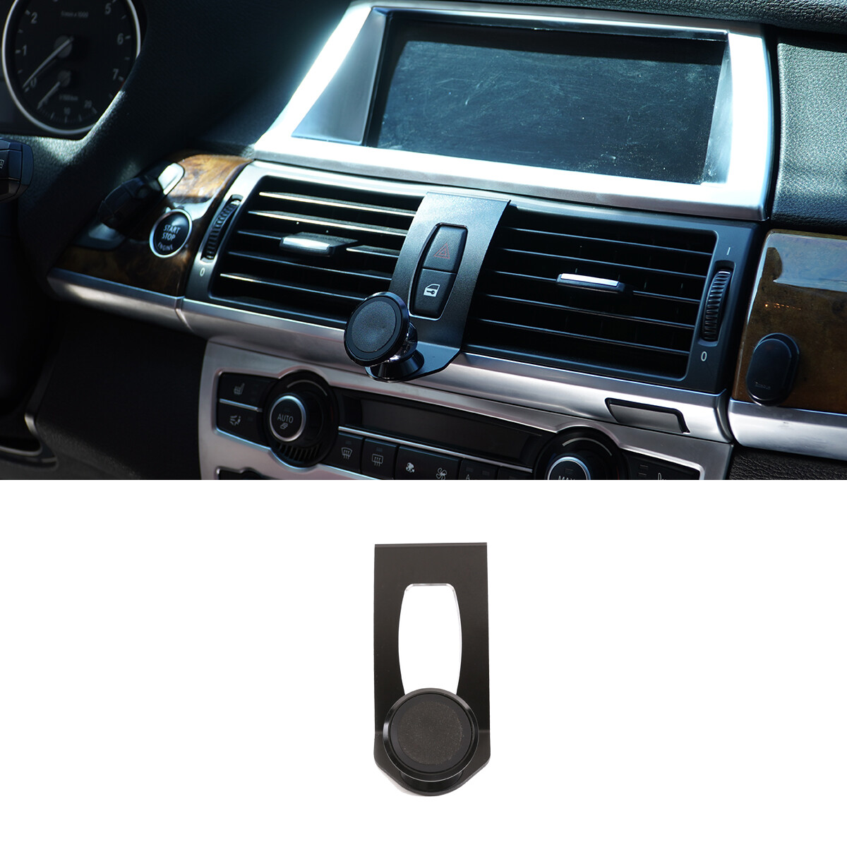 Black  Air Vent 360° Rotation Phone Holder for BMW X5 E70 X6 E71 E72 2008-13 US