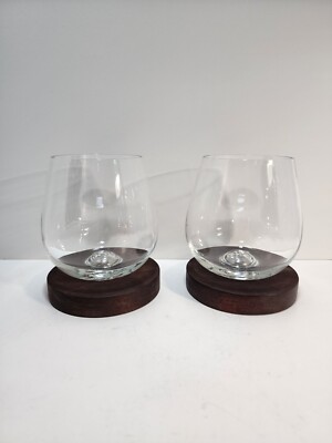 Aura Sekf Aerating Stemless Wine Glasses Set Of 2 Spill Resistant W/Coasters