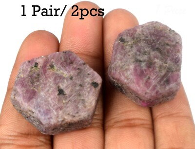 275 Ct African Red Ruby Corrundum Gemstone Rough Pair Natural