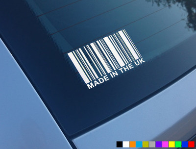 Made In Uk Barcode Funny Car Stickers Decals Vauxhall Corsa Nova Astra - Foto 8
