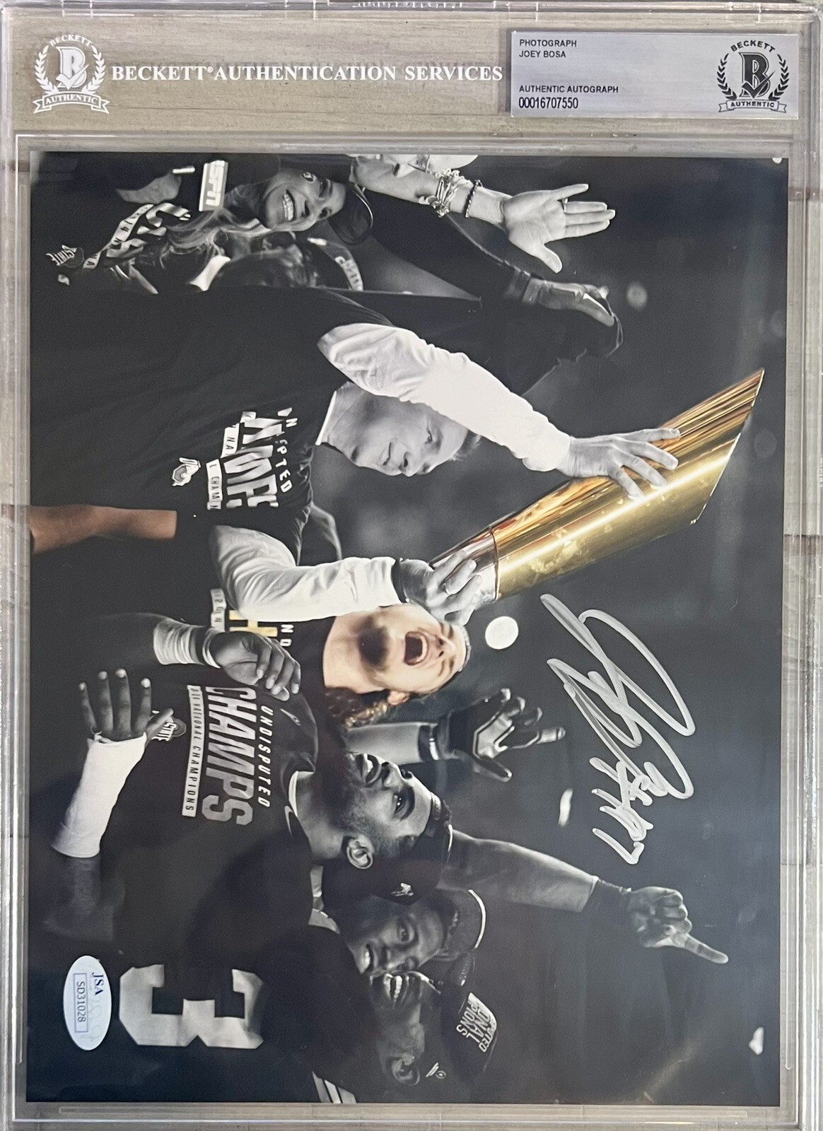 Joey Bosa Autographed Signed Ohio State Buckeyes Ohio St. Champions 8x10 Photo ROOKIE BGS BAS Encapsulated Auto 