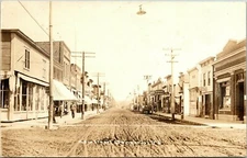 SPRING VALLEY WISCONSIN MAIN STREET STORES & HORSE DRAWN OLD REAL PHOTO POSTCARD