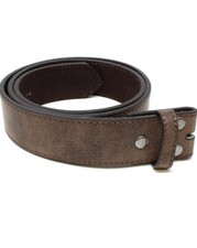 Leather Belt Strap with Vintage Distressed Texture 1.5" Wide with Snaps Size L