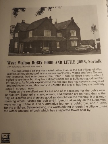 F1z Ephemera 1973 Artikel Pub West Walton Robin Hood und King John