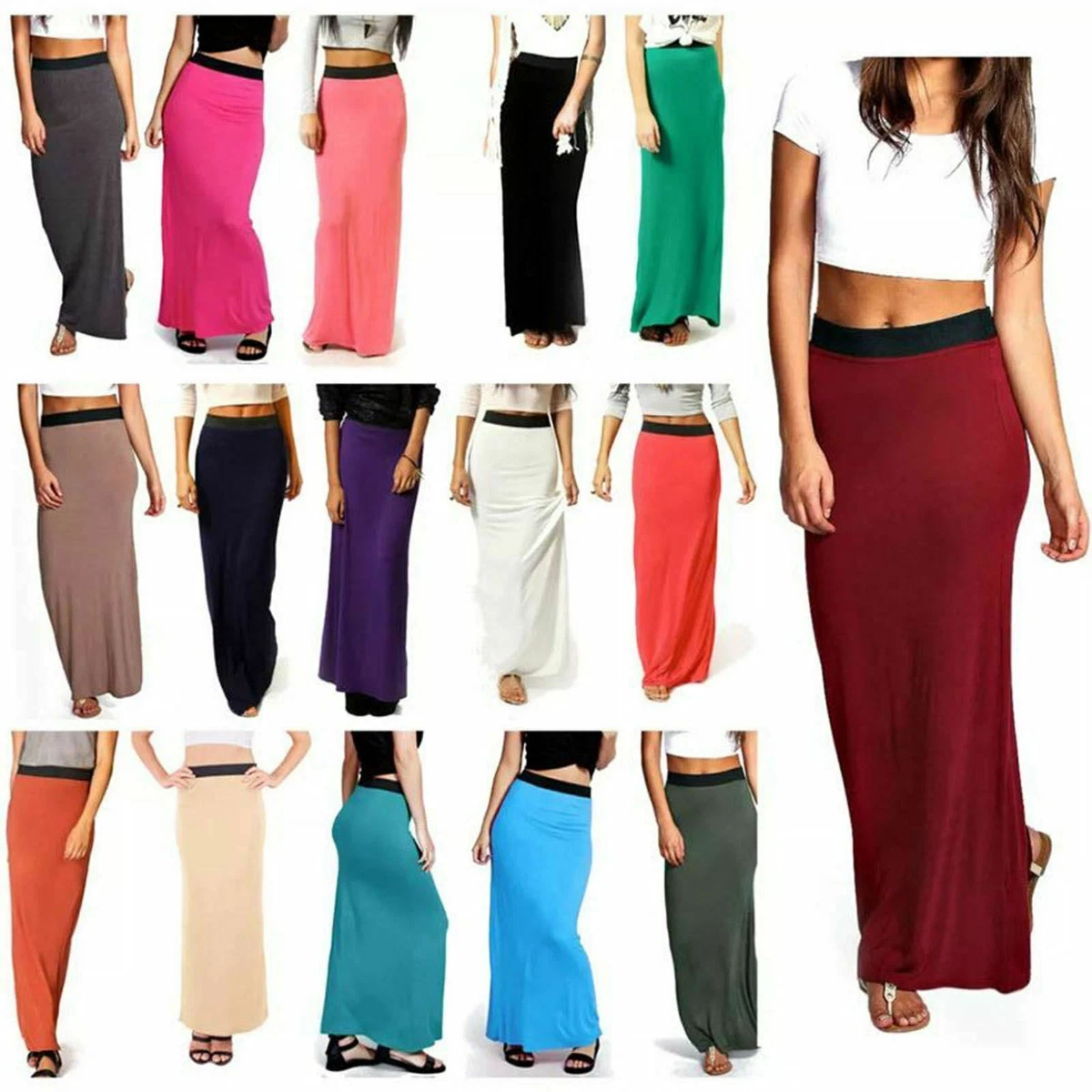 Long hotsell jersey skirts